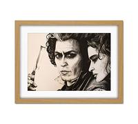 Wee Blue Coo Sweeny Todd Johnny Depp Wayne Maguire Artwork Framed Wall Art Print 18X24 Inch