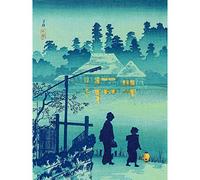 Wee Blue Coo Takahashi Shotei Japanese House Lake Large Wall Art Poster Print Thick Paper 18X24 Inch