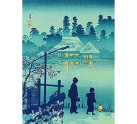 Wee Blue Coo Takahashi Shotei Japanese House Lake Unframed Wall Art Print Poster Home Decor Premium