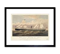 Wee Blue Coo TALLSHIP PACIFIC COAST STEAMSHIP BOAT STEAMER CALIFORNIA FRAMED PRINT B12X7512