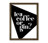 Wee Blue Coo Tea Coffee Or Gin Artwork Framed Wall Art Print 18X24 Inch