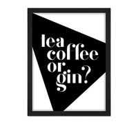 Wee Blue Coo Tea Coffee Or Gin Artwork Framed Wall Art Print 18X24 Inch