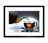 Wee Blue Coo Teapot Cup Tea Drink Food Kitchen Art Picture Framed Wall Art Print