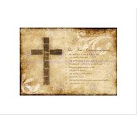 Wee Blue Coo TEN COMMANDMENTS 10 CROSS CHRISTIAN RELIGIOUS QUOTE FRAMED ART PRINT B12X13859