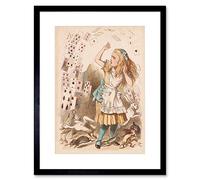 Wee Blue Coo Tenniel Alice Wonderland Cards Framed Wall Art Print