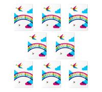 Wee Blue Coo Thank You Cards Rainbow Origami Birds Pack of 8 Notecard Blank A6 | Size: 8 pack Wee Blue Coo Multicolor 8 pack