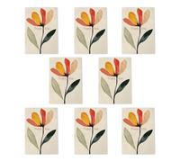 Wee Blue Coo Thank You Cards Single Flower Bloom Bright Simple Design Pack of 8, A6 | Size: 8 pack Wee Blue Coo Multicolor 8 pack