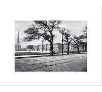 Wee Blue Coo THE CITADEL MARION SQUARE CHARLESTON SC 1900 OLD BW FRAMED ART PRINT B12X1108