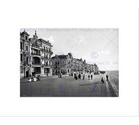 Wee Blue Coo The Embankment Ostend Belgium Vintage History Old BW Wall Art Print