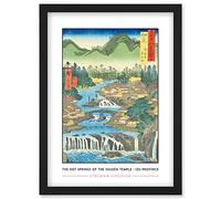 Wee Blue Coo The Hot Springs of the Shuzen Temple Izu Province Utagawa Hiroshige Japanese Woodblock Classic Collection Artwork Framed Wall Art Print A4