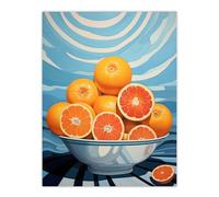 Wee Blue Coo The Orange Bowl Fruity Bright Kitchen Large Wall Art Poster Print Thick Paper 18X24 Inch
