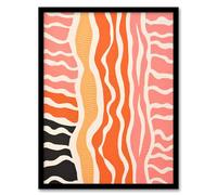 Wee Blue Coo The Sand After The Sea 2 Abstract Waves Artwork Framed Wall Art Print A4