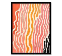 Wee Blue Coo The Sand After The Sea Abstract 1 Warm Artwork Framed Wall Art Print A4