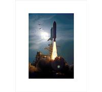 Wee Blue Coo The Space Shuttle Discovery Soars Skyward 1994 Wall Art Print