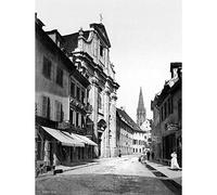 Wee Blue Coo The University Freiburg Baden Germany 1895 Old BW Art Print Poster Wall Decor 12X16 Inch