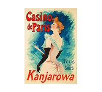 Wee Blue Coo Theatre Ad Singer Kanjarowa Cabaret Casino Paris Wall Art Print