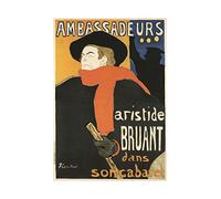 Wee Blue Coo Theatre Cabaret Aristide Bruant Toulouse-lautrec Retro Ad Wall Art Print