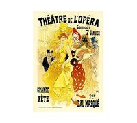 Wee Blue Coo Theatre Cabaret L'Opera Jules Cheret Paris Framed Art Print Picture F12X1148
