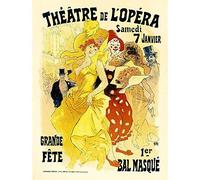 Wee Blue Coo Theatre Cabaret L'Opera Jules Cheret Paris France Vintage Art Print Poster Wall Decor 12X16 Inch