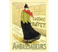 Wee Blue Coo Theatre Cultural Music Singer Eugenie Buffet France Paris Advert Canvas Print