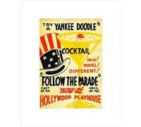 Wee Blue Coo Theatre Hollywood Try A Yankee Doodle Cocktail Wall Art Print