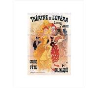 Wee Blue Coo Theatre Masked Ball Festival Opera Paris France Advert Wall Art Print