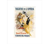 Wee Blue Coo THEATRE OPERA MASKED BALL PARIS FRANCE VINTAGE ADVERT FRAMED ART PRINT B12X1325