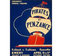Wee Blue Coo Theatre Pirates Penzance Gilbert Sullivan Cincinnati Vintage Art Print Poster Wall Decor 12X16 Inch