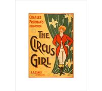 Wee Blue Coo THEATRE PLAY STAGE CIRCUS GIRL NEW YORK VINTAGE ADVERT FRAMED PRINT B12X1343