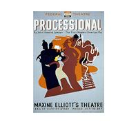 Wee Blue Coo Theatre Processional New York Stage USA Retro Advertising Wall Art Print