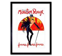 Wee Blue Coo Theatre Stage Burlesque Moulin Rouge Ball Dance Venue Paris Framed Wall Art Print