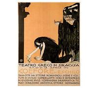 Wee Blue Coo Theatre Stage Play Coefore Aeschylus Greek Syracuse Sicily Italy Art Print Poster Wall Decor 12X16 Inch