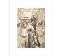Wee Blue Coo THEATRE STAGE SHOW BROADWAY MAGGIE CLINE TEAL BLACK FRAMED ART PRINT B12X7807