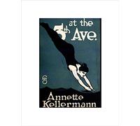 Wee Blue Coo THEATRE STAGE VAUDEVILLE ANNETTE KELLERMAN SWIM DIVE FRAMED ART PRINT B12X10560