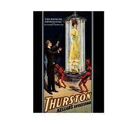 Wee Blue Coo Theatre Stage Vaudeville Magician Thurston Crystal Cage Wall Art Print