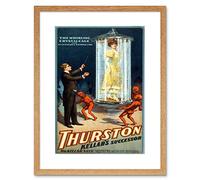 Wee Blue Coo Theatre Thurston Kellars Successor Magician Advert Cage Framed Wall Art Print