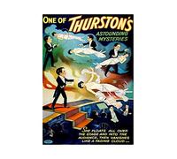 Wee Blue Coo Theatre Thurston Magician Vintage Advertising Levitation Wall Art Print