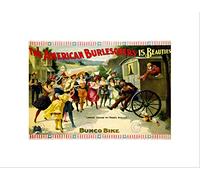 Wee Blue Coo THEATRE VAUDEVILLE AMERICAN BURLESQUE NEW BLACK FRAMED ART PRINT B12X10571