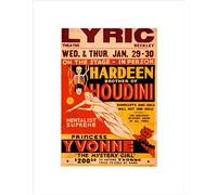 Wee Blue Coo Theatre Vaudeville Escapology Stage Hardeen Houdiniad Wall Art Print