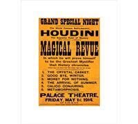 Wee Blue Coo THEATRE VAUDEVILLE HOUDINI ESCAPOLOGY MAGIC VINTAGE ADVERT ART PRINT B12X1393