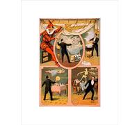 Wee Blue Coo Theatre Vaudeville Illusion Magic Vintage Retro Advert Wall Art Print