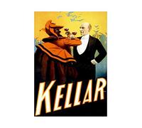 Wee Blue Coo Theatre Vintage Ad Kellar Magician Devil Drinks Wall Art Print