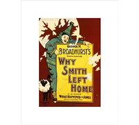 Wee Blue Coo THEATREWHY SMITH LEFT HOME FARCE BROADHURST VINTAGE FRAMED ART PRINT B12X2918