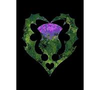 Wee Blue Coo Thistle Scottish Flower Heart Unframed Art Print Poster Wall Decor 12X16 Inch