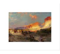 Wee Blue Coo THOMAS MORAN AMERICAN GREEN RIVER CLIFFS WYOMING FRAMED ART PRINT MOUNT B12X5429