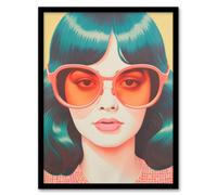 Wee Blue Coo Too Cool To Call Retro 70S Portrait Living Room Wall Art Print - A4 Size