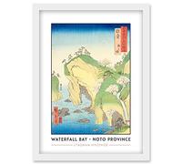 Wee Blue Coo Toyama, Pontoon Etchu Province Utagawa Hiroshige Japanese Woodblock Classic Collection Artwork Framed Wall Art Print A4