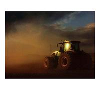 Wee Blue Coo Tractor Farm Dusty Dark Art Print Poster Wall Decor 12X16 Inch