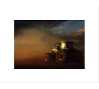 Wee Blue Coo Tractor Farm Dusty Dark Art Wall Art Print