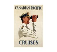 Wee Blue Coo Travel Ad Captain Ship Liner Ocean Cruise Wall Art Print